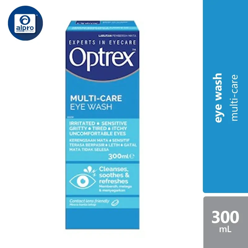 Optrex Multi-Care Eye Wash 300mL | Cleanses & Soothes Sensitive Eyes