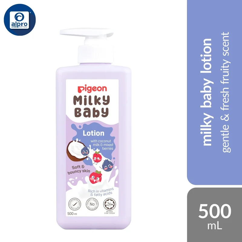Pigeon Milky Baby Lotion 500mL | Gentle & Fresh Fruity Scent