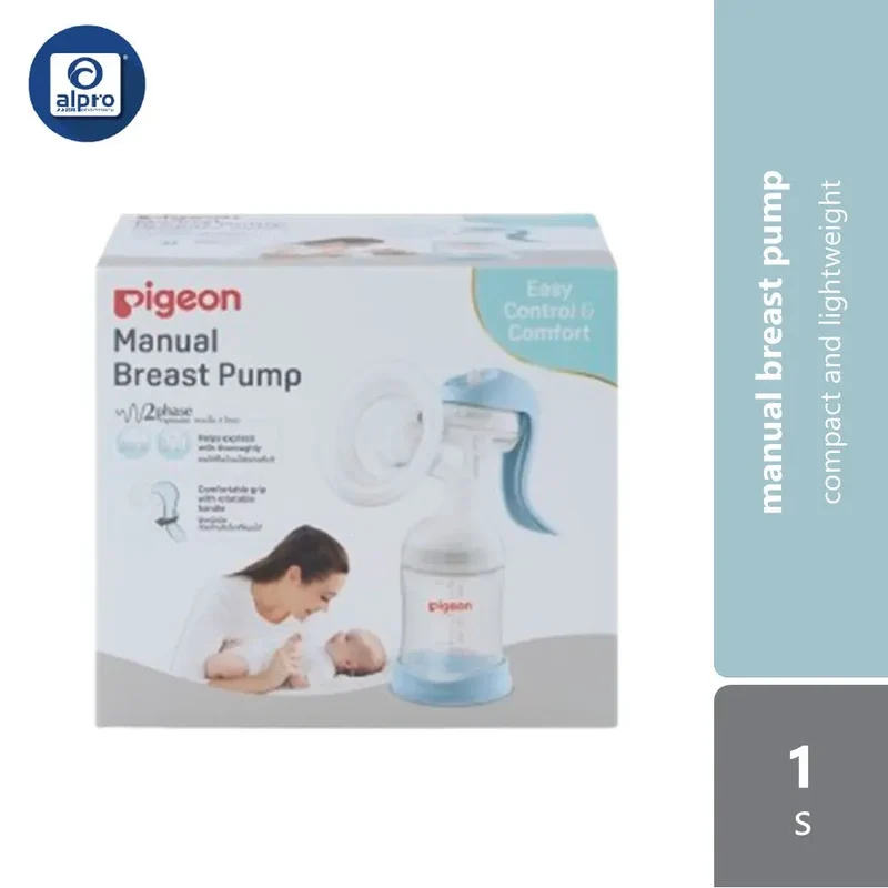 Pigeon Manual Breast Pump WN Blue 1s | Compact & Lightweight