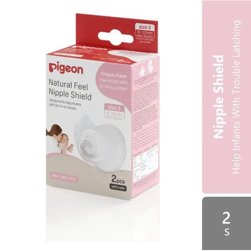 Pigeon 79319 Natural Feel Nipple Shield Size 3 - 16mm 2s | Help Infans With Trouble Latching