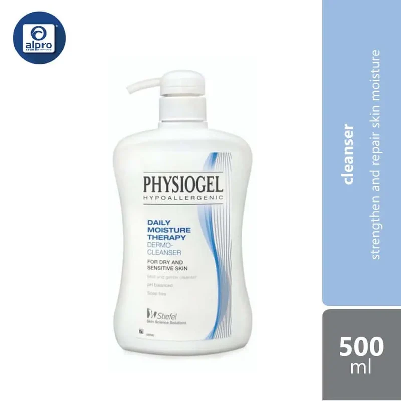 Physiogel Daily Moisture Therapy Dermo Cleanser 500ml | Strengthen and Repair Skin Moisture
