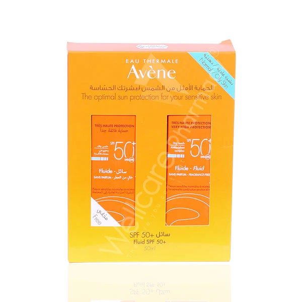 Avene 1+1 Spf50+ Antioxidant Fluid Fragrance Free 50ml