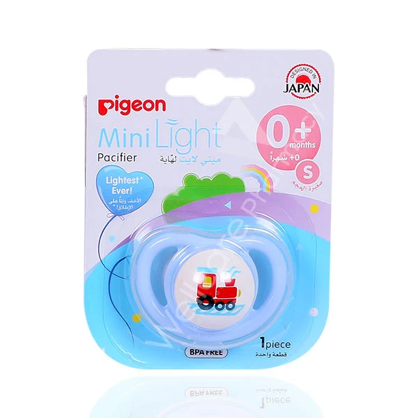 Pigeon Minilight Pacifier Single 0 months Plus Boy Train