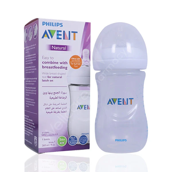 Avent Natural Feeding Bottle 260ml-Scf033/17