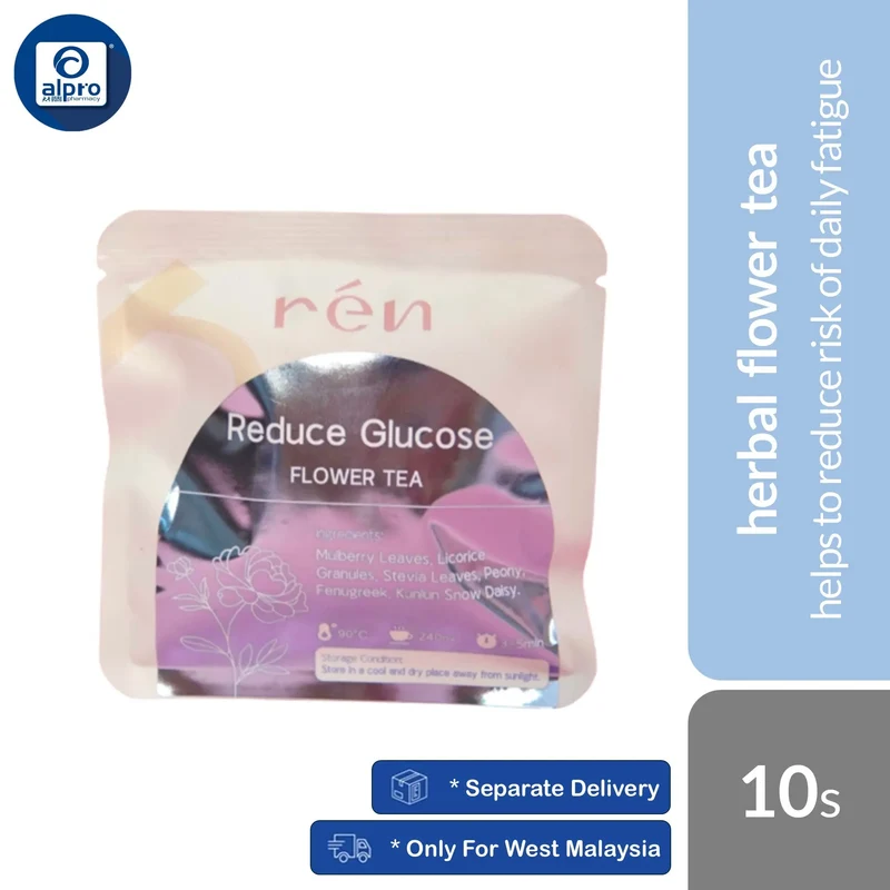 Ren Reduce Glucose Flower Tea 10s | Helps to Reduce Risk of Daily Fatigue