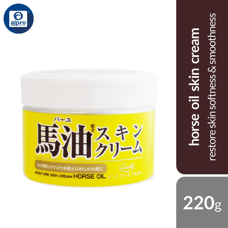 Loshi Horse Oil Moisture Skin Cream 220g | Restore Skin Softness & Smoothness