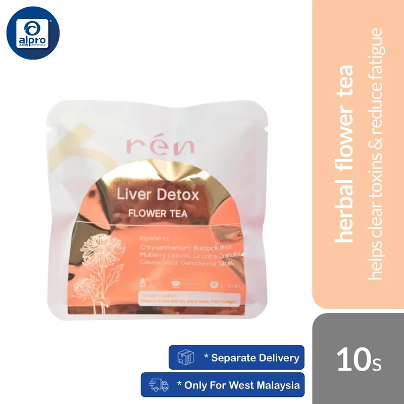 Ren Liver Detox Flower Tea 10s | Helps Clear Toxins & Reduce Fatigue