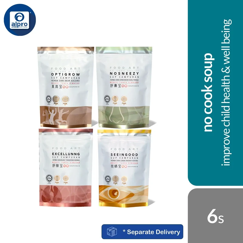 Food Art SouperKid (Optigrow/ Excellunng/ NoSneezy/ SeeInGood) 6s | Improve Children Health & Well Being