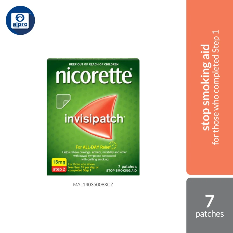 Nicorette Invisi Transdermal Patch 15mg/16 Hours 7s