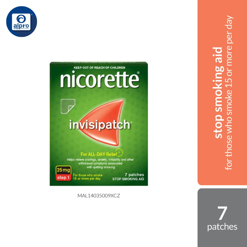 Nicorette Invisi Transdermal Patch 25mg/16 Hours 7s