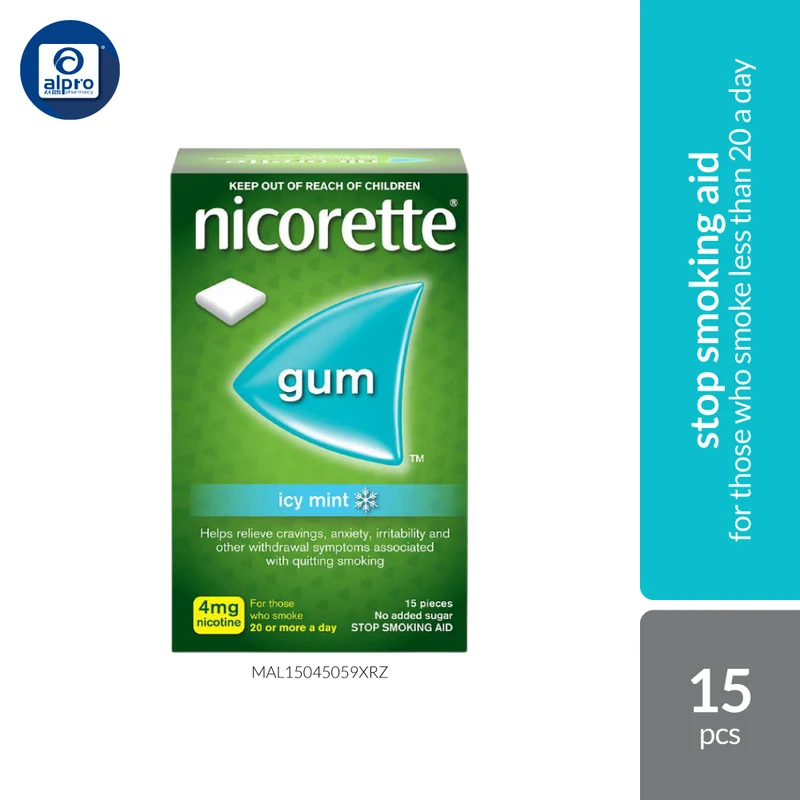 Nicorette Icy Mint Gum 4mg 15s