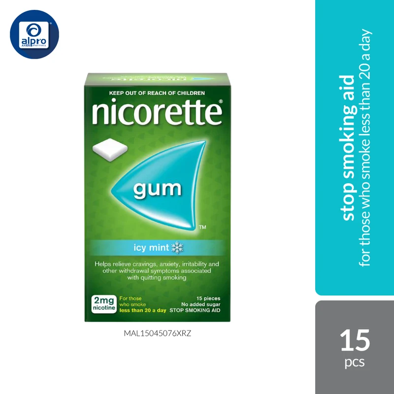 Nicorette Icy Mint Gum 2mg 15s