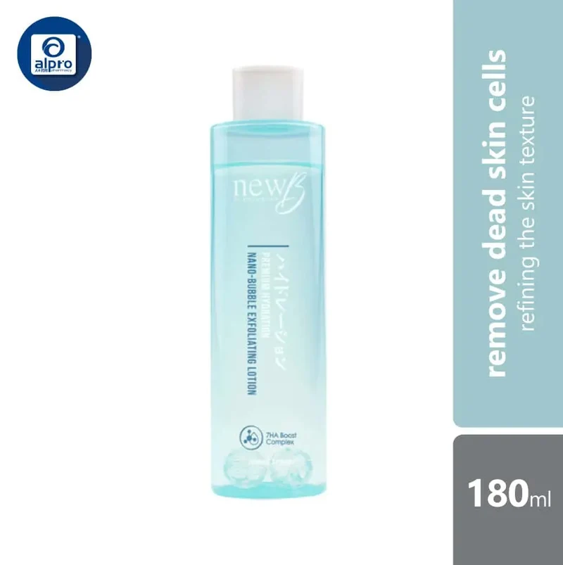 newb Premium Hydration Nano-Bubble Exfoliating Lotion 180ml | Help Remove Dead Skin Cells