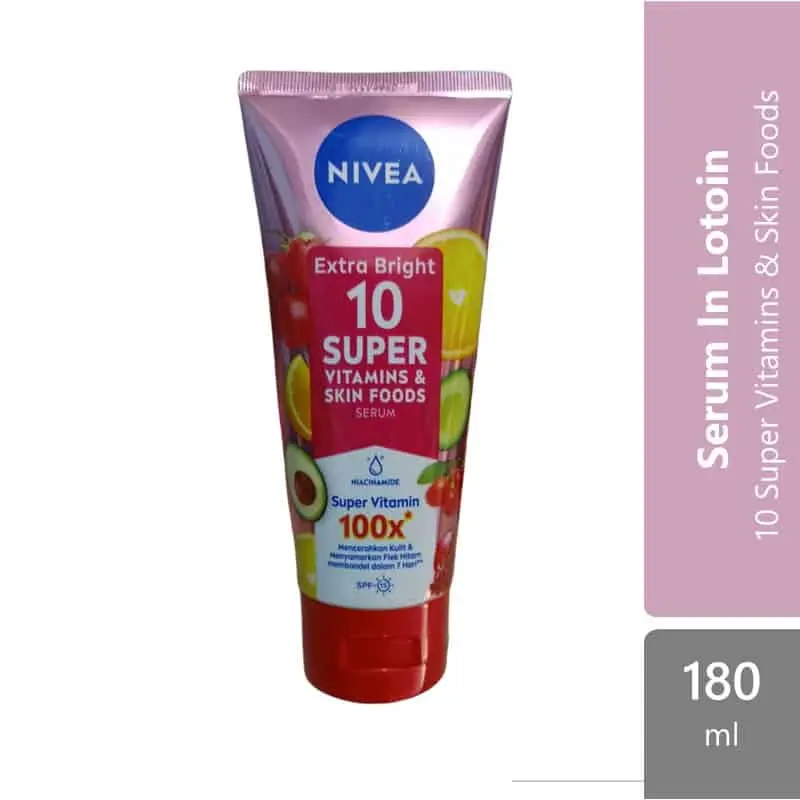 Nivea 93767 10 Super Vitamins & Skin Foods Lotion 180ml | 10 Super Vitamins & Skin Foods