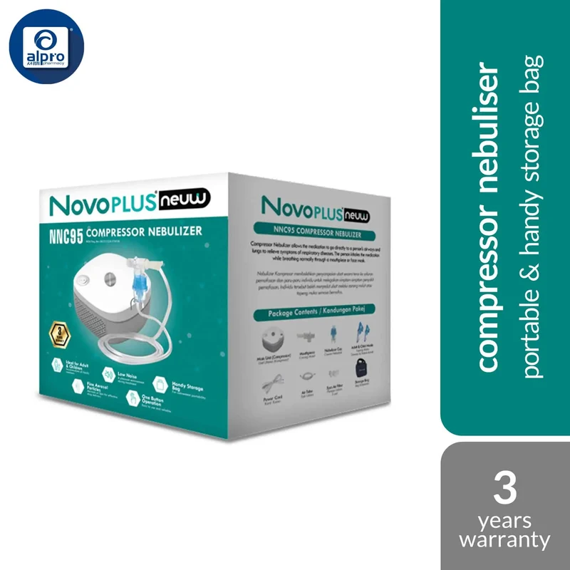 Novoplus New Compressor Nebulizer NNC95 | Portable & Handy Storage Bag