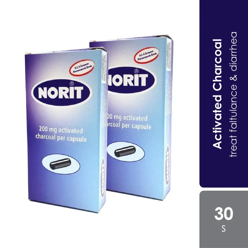Norit Activated Charcoal 200mg 2x15s