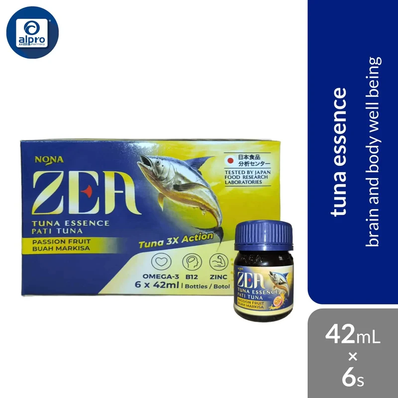 Nona Zea Tuna Essence Passion Fruit 42mL ×6s | Healthy Brain and Body Well Being