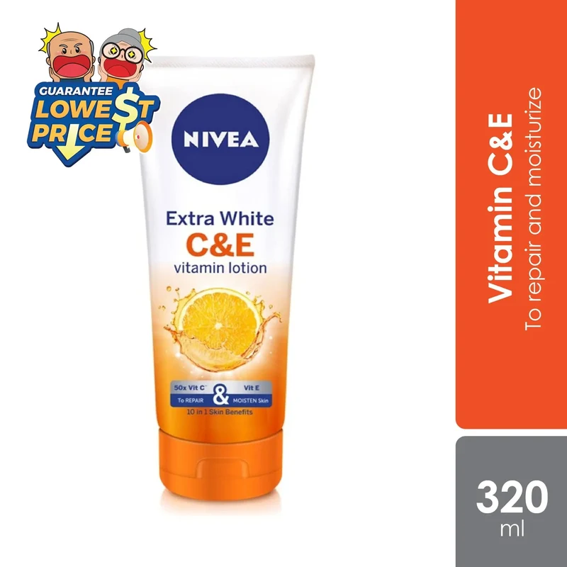 Nivea Extra White w Vitamin C & E Body Lotion 320ml | Repair & Moisturize Skin