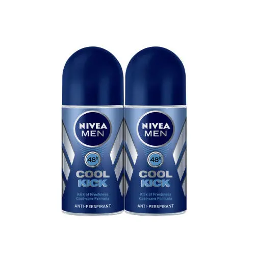 Nivea (m) Cool Kick Roll On 50ml 2s