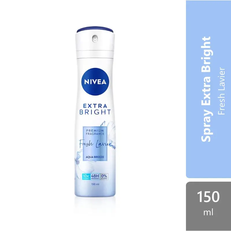 Nivea 98536 (F) Extra Bright Fresh Lavier Spray 150ml (New) | Fresh Lavier