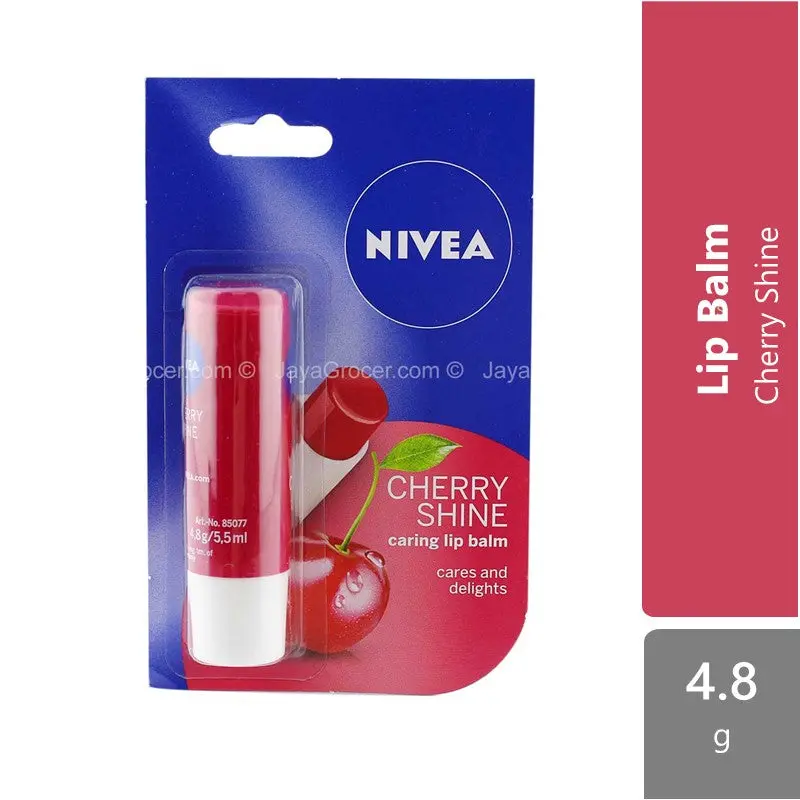 Nivea 85077 Cherry Shine Caring Lip Balm 4.8g | Cherry Shine