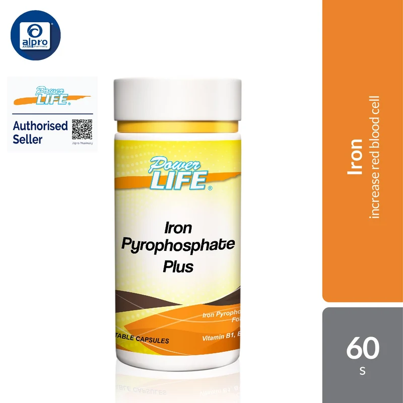 Powerlife Iron Pyrophosphate Plus 60s | Good Iron Absorption