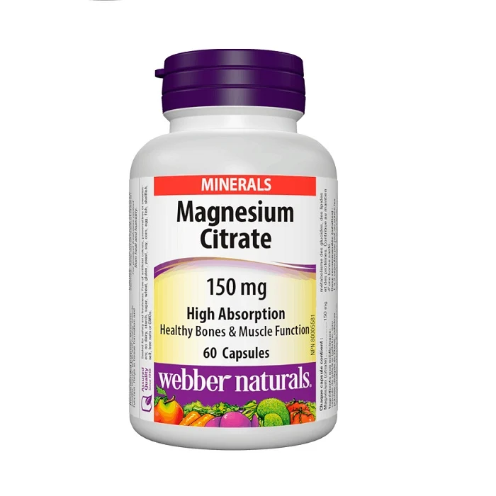 Webber Naturals Magnesium Citrate 150mg Capsules 60'S