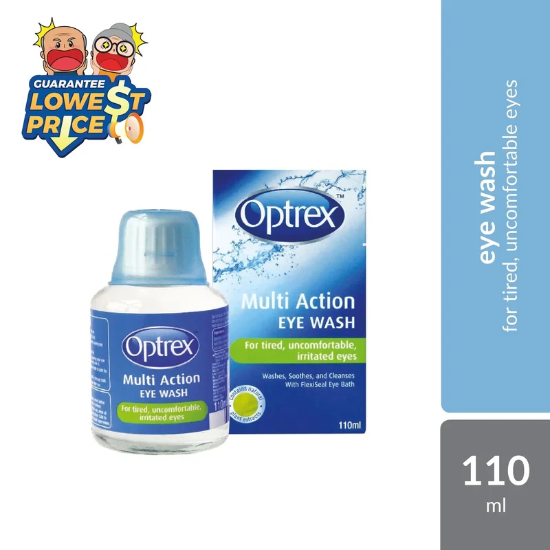Optrex Multi-Care Eye Wash 100mL | Cleanses & Soothes Sensitive Eyes - Contact Lens Friendly