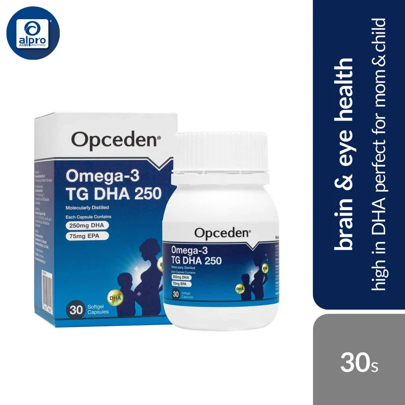 Opceden Omega-3 TG DHA 250 500mg 30s | High DHA Perfect For Mom & Child