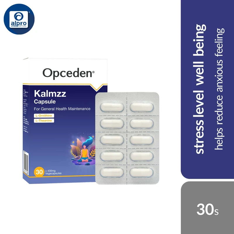 Opceden Kalmzz Capsule 400mg 30s | Helps Reduce Anxious Feeling