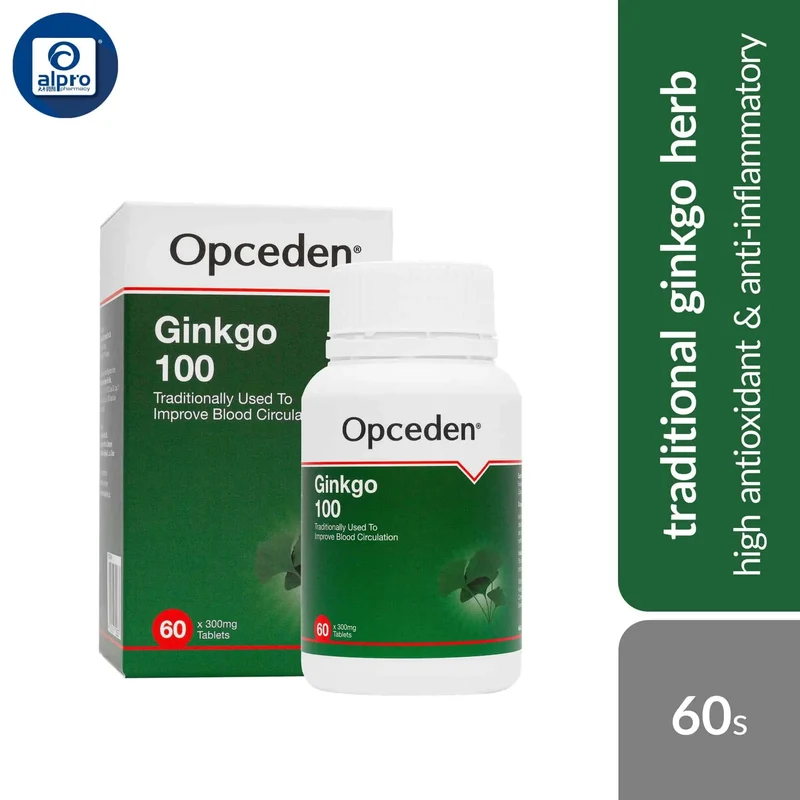 Opceden Ginkgo 100 300mg 60s | High Antioxidant & Anti-Inflammatory