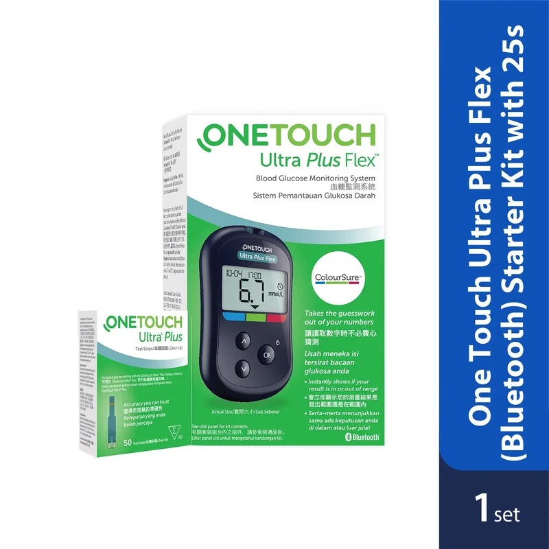 One Touch Ultra Plus Flex (bluetooth) Starter Kit With 25strips