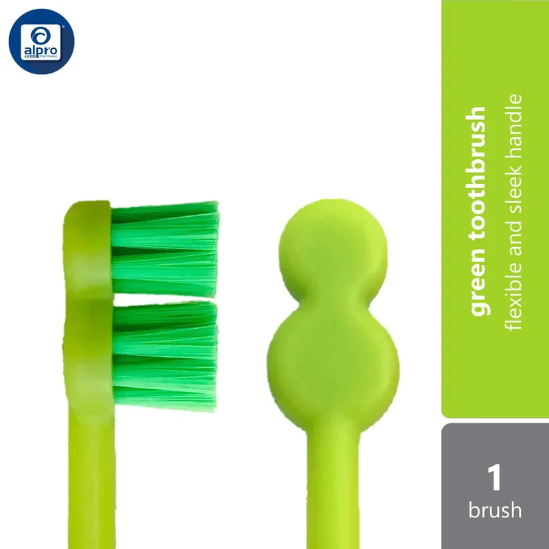 One Morning Toothbrush (Green/ Purple/ Blue/ Red) 1s | Flexible and Sleek Handle
