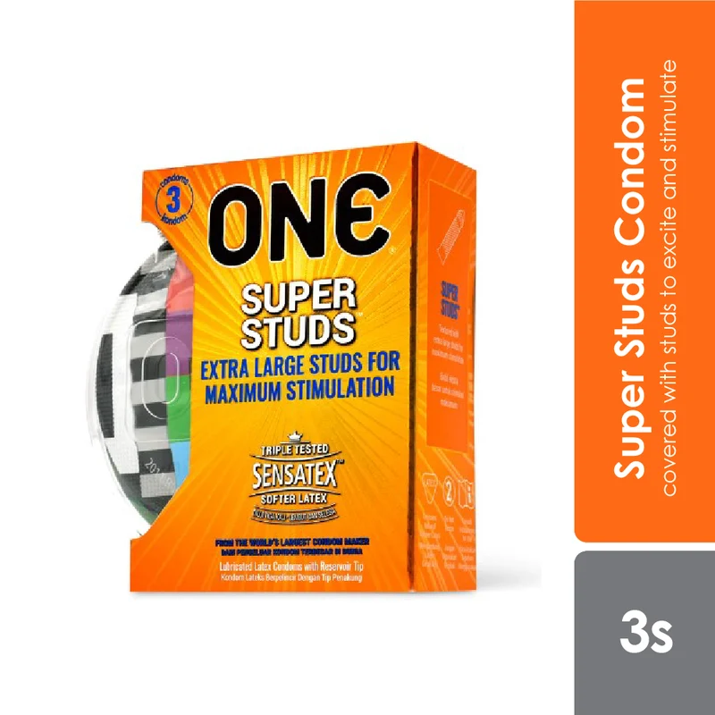One Condom Super Studs 3s | For Maximum Stimulation
