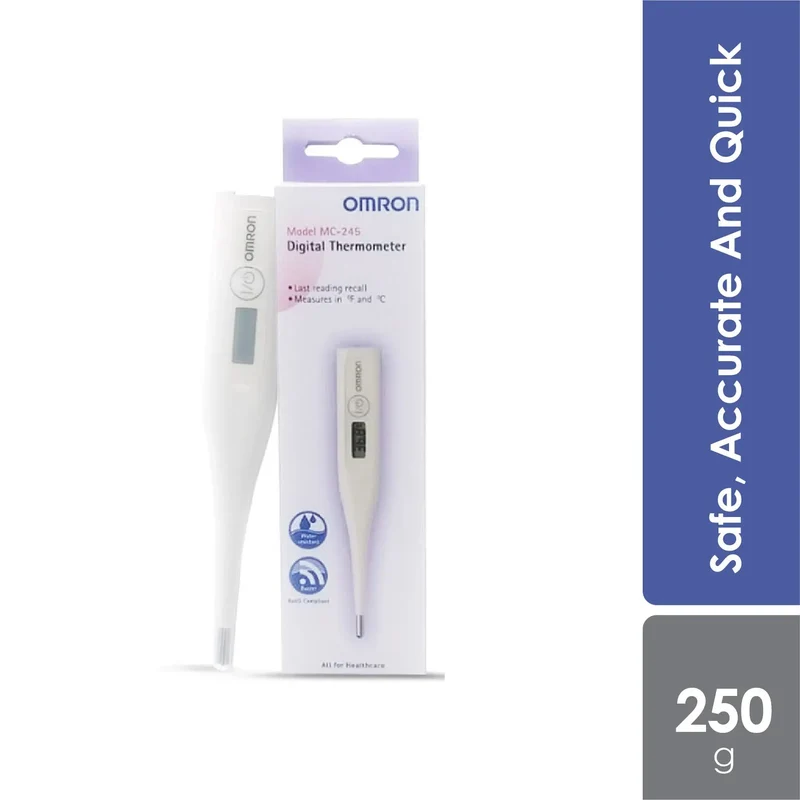 Omron MC-245 Digital Thermometer | For Oral, Axillary & Rectum