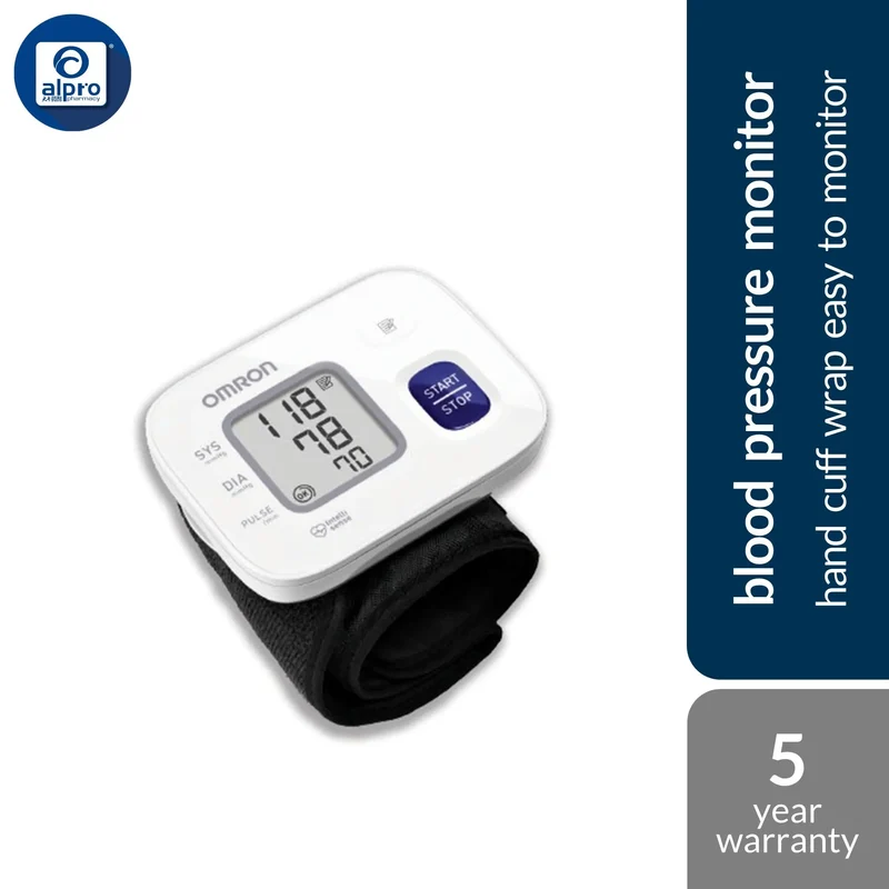 Omron Auto Wrist Blood Pressure Monitor HEM-6161 | Hand Cuff Wrap Easy To Monitor