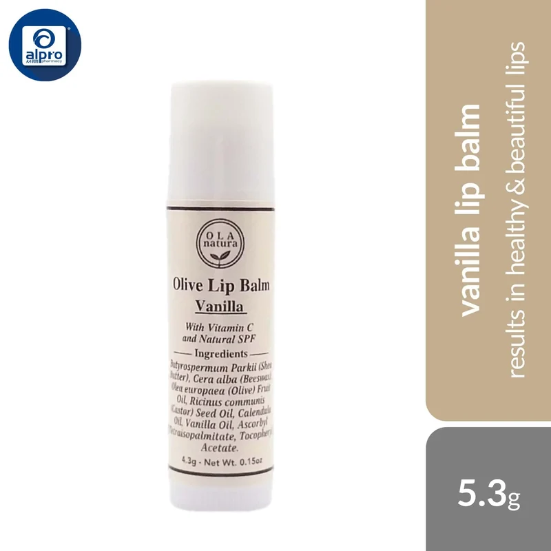 Ola Natura Olive Lip Balm Vanilla 5.3g | Results In Healthy & Beautiful Lips