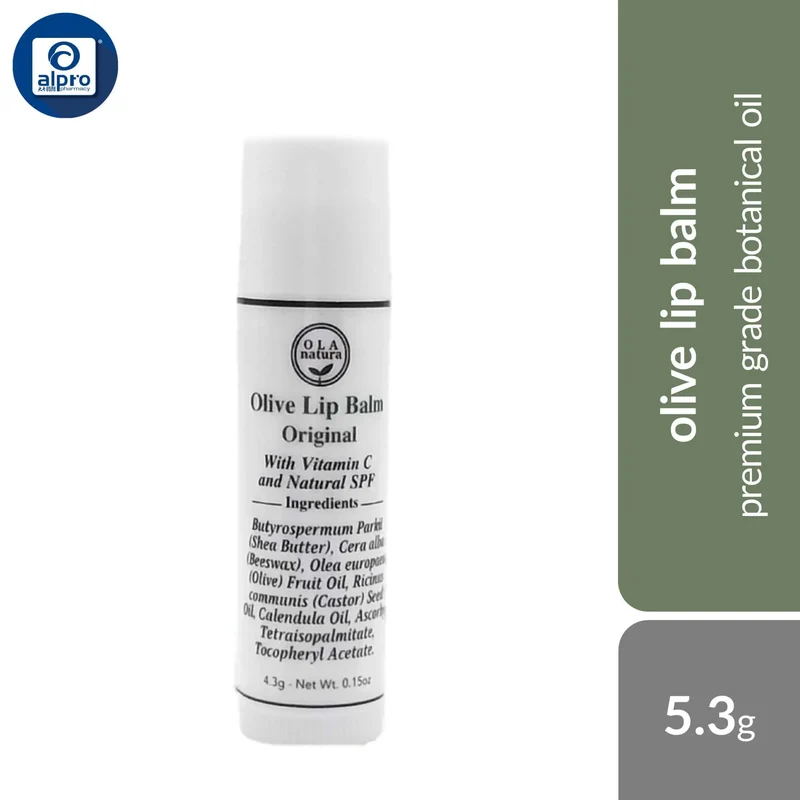 Ola Natura Olive Lip Balm Original 5.3g | Premium Grade Botanical Oil