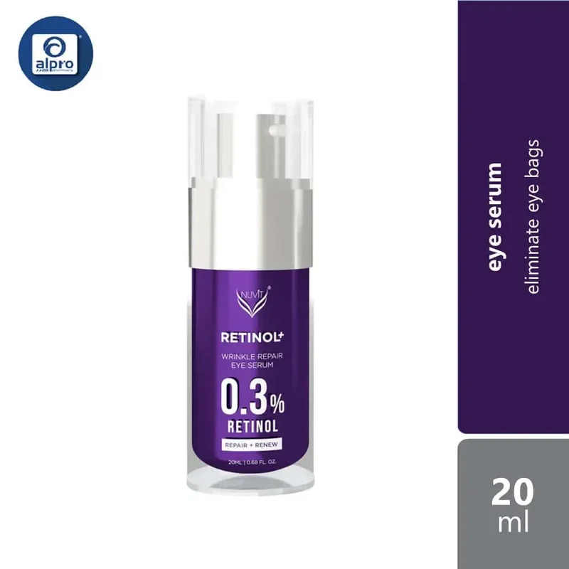 Nuvit Retinol Wrinkle Repair Eye Serum | Eliminate Eye Bags