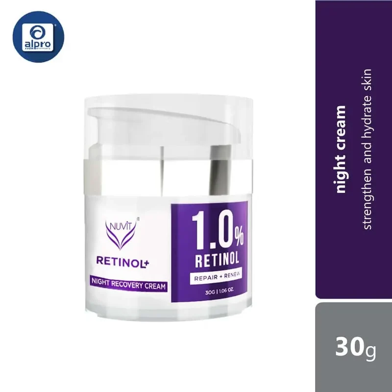 Nuvit Retinol+ Night Recovery Cream | Strengthen and Hydrate Skin