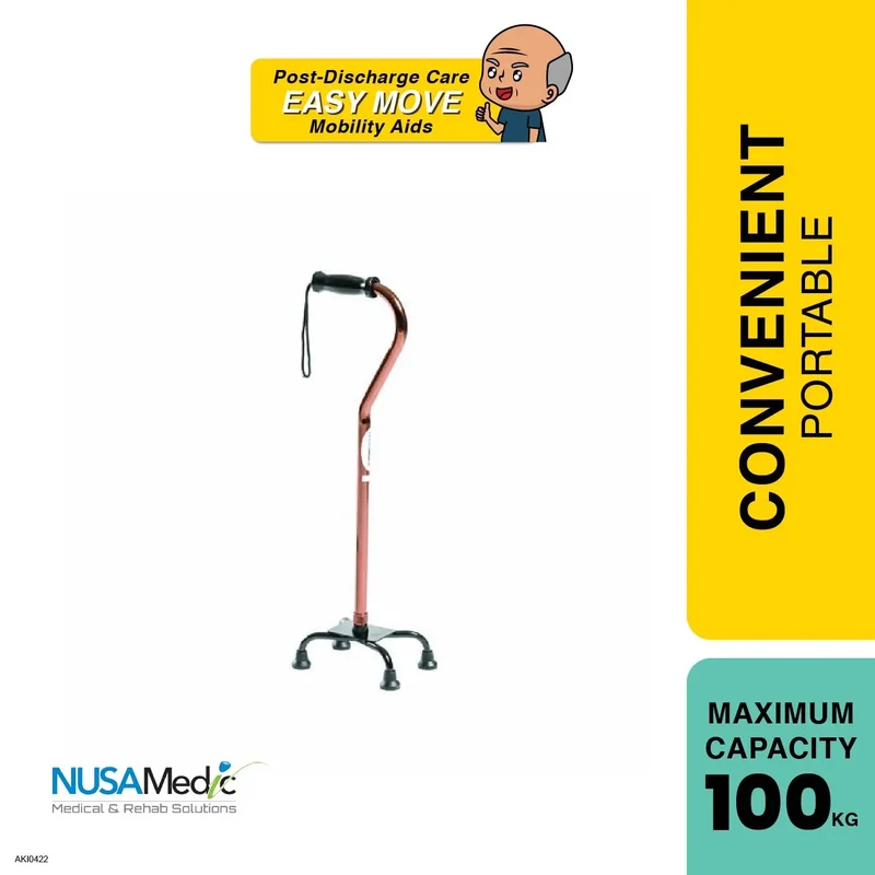Nusa Medic Quad Cane Narrow Based NM/CR62 | Portable