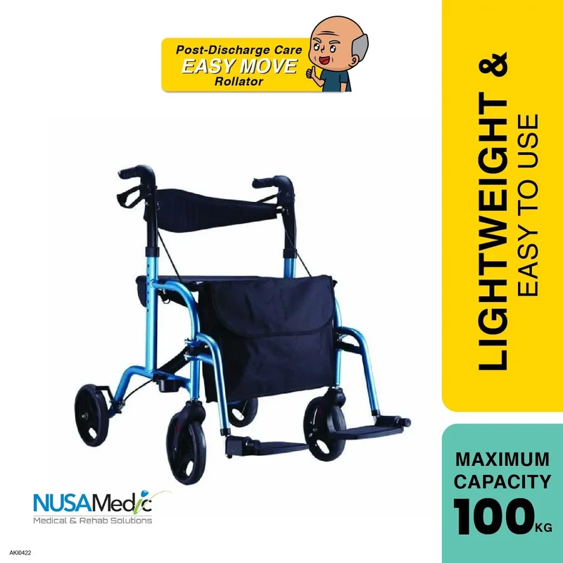 Nusa Medic Aluminum Rollator NM/FST9103 | 2 in 1 Function
