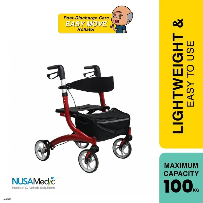Nusa Medic Aluminum Rollator NM/CA8860L | 2 in 1 Function