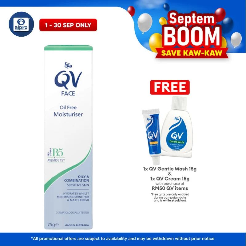 QV Face Oil Free Moisturiser 75g | Hydrates the Skin