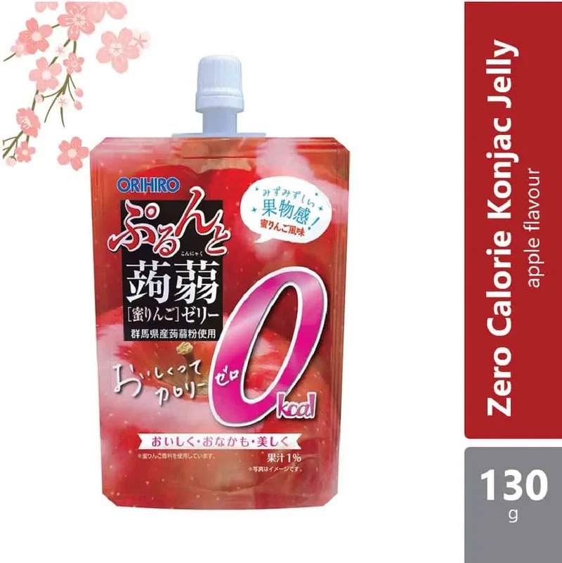 Sugi Orihiro Purunto Sweet Apple Flavor Konjac Jelly 130g | Zero Calories Jelly