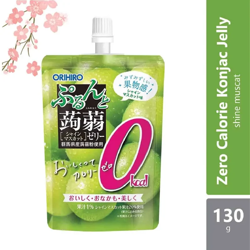 Sugi Orihiro Purunto Shine Muscat Flavor Konjac Jelly 130g | Zero Calories Jelly