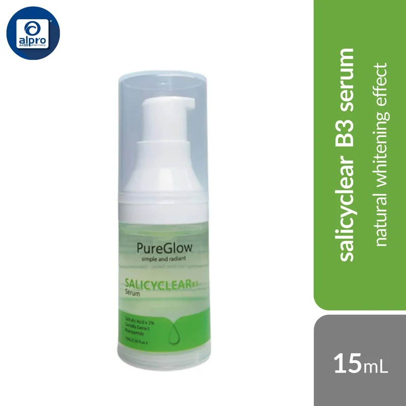 PureGlow Salicyclear B3 Serum 15mL | Prevent Skin Melanin Transfer