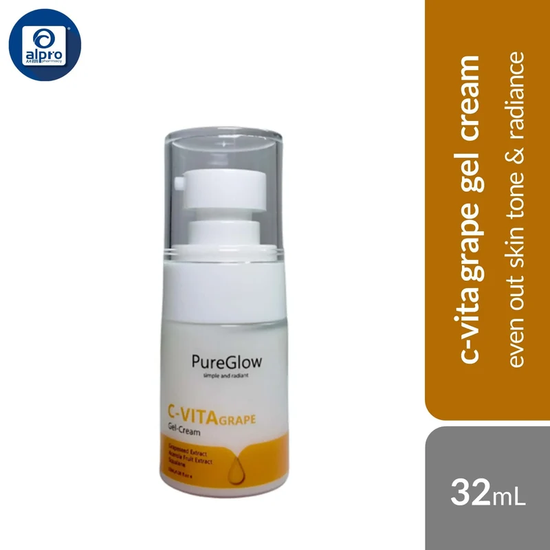 PureGlow C-Vita Grape Gel-Cream 32mL | Even Out Skin Tone & Radiance