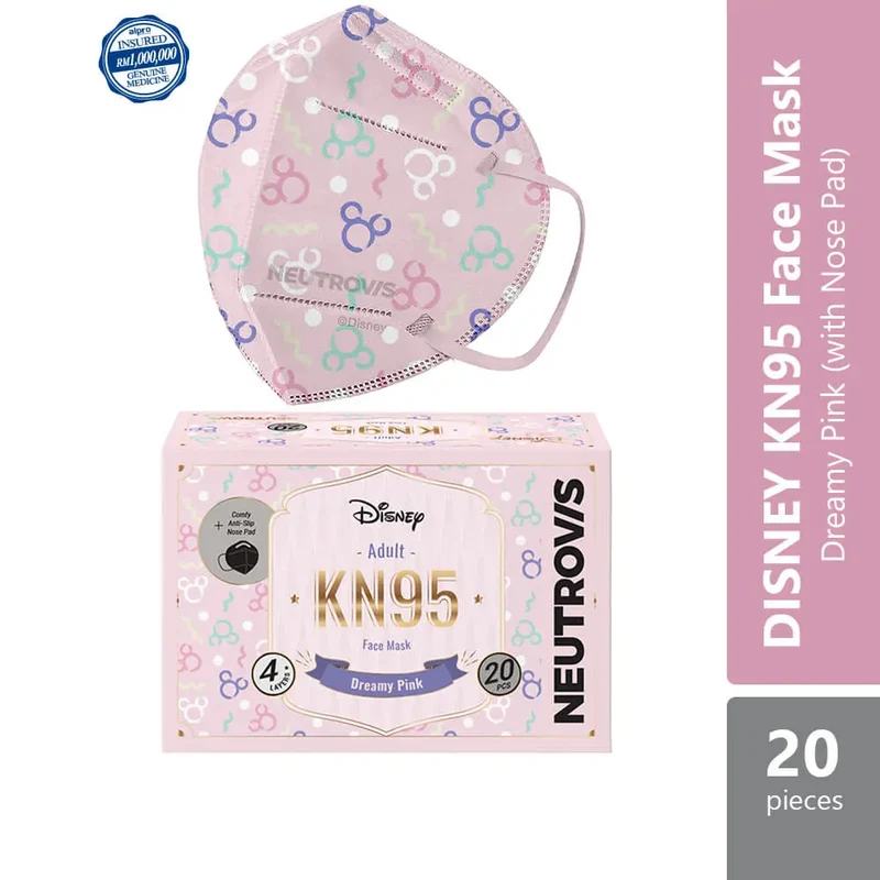 Neutrovis Kn95 Face Respirator Disney (Dreamy Pink) 20s