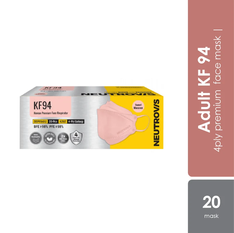 Neutrovis Kf94 Korean Premium Face Respirator (Sweet Macaron) 20s